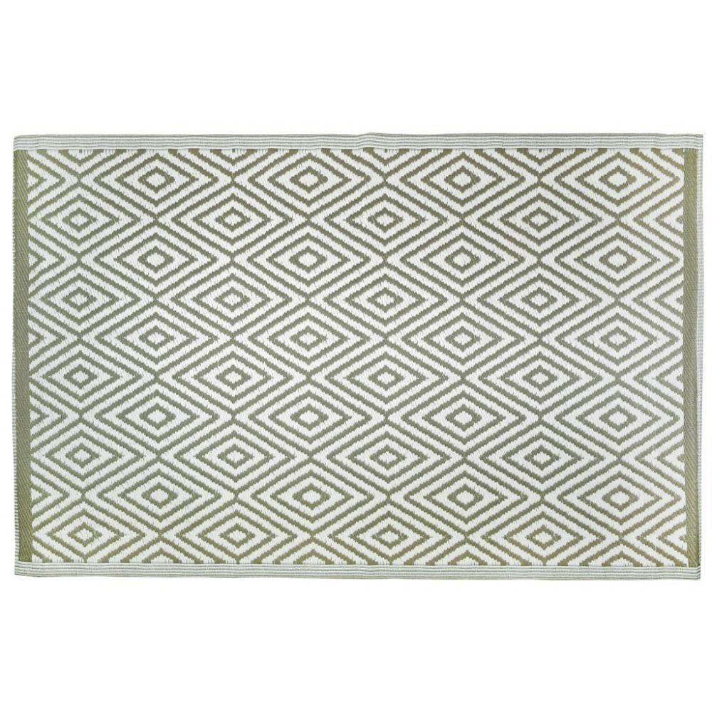 Tapis d'extérieur en polypropylène 120 x 180 cm diamant - kaki