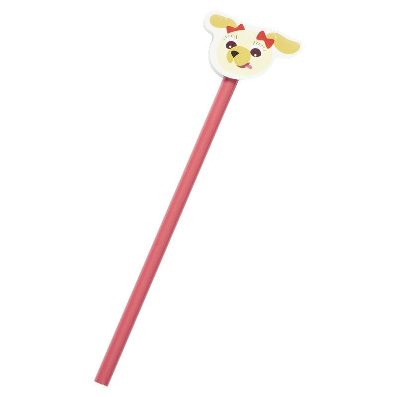 Crayon À Papier Avec Gomme Chiot - Rouge Crayon À Papier Avec Gomme Chiot - Rouge