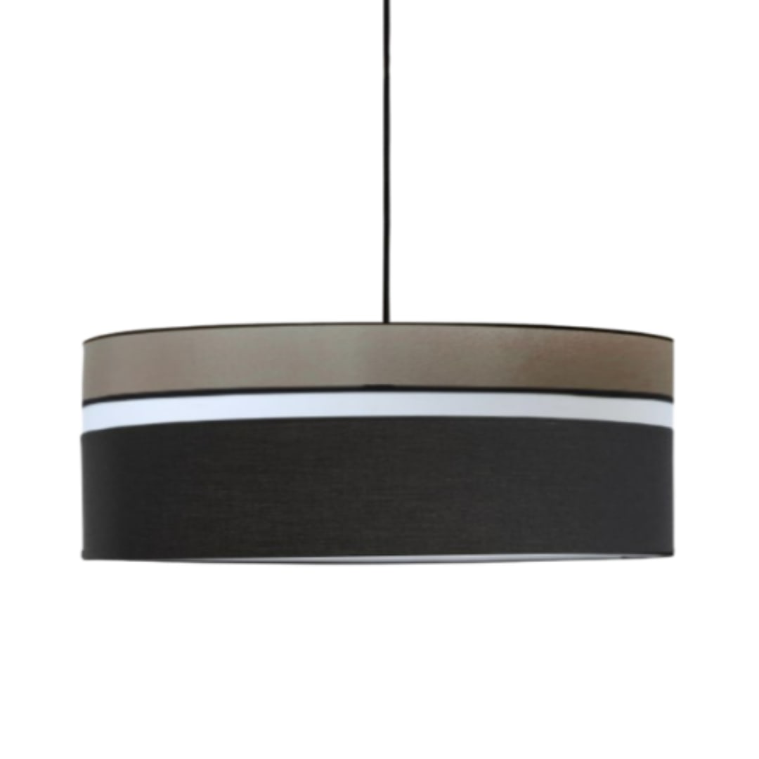 Suspension déco noir et Gris Ø 45 Suspension déco noir et Gris Ø 45