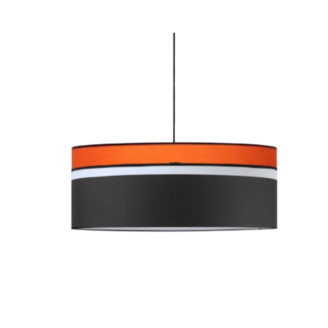 Suspension déco noir et orange Ø 50 Suspension déco noir et orange Ø 50