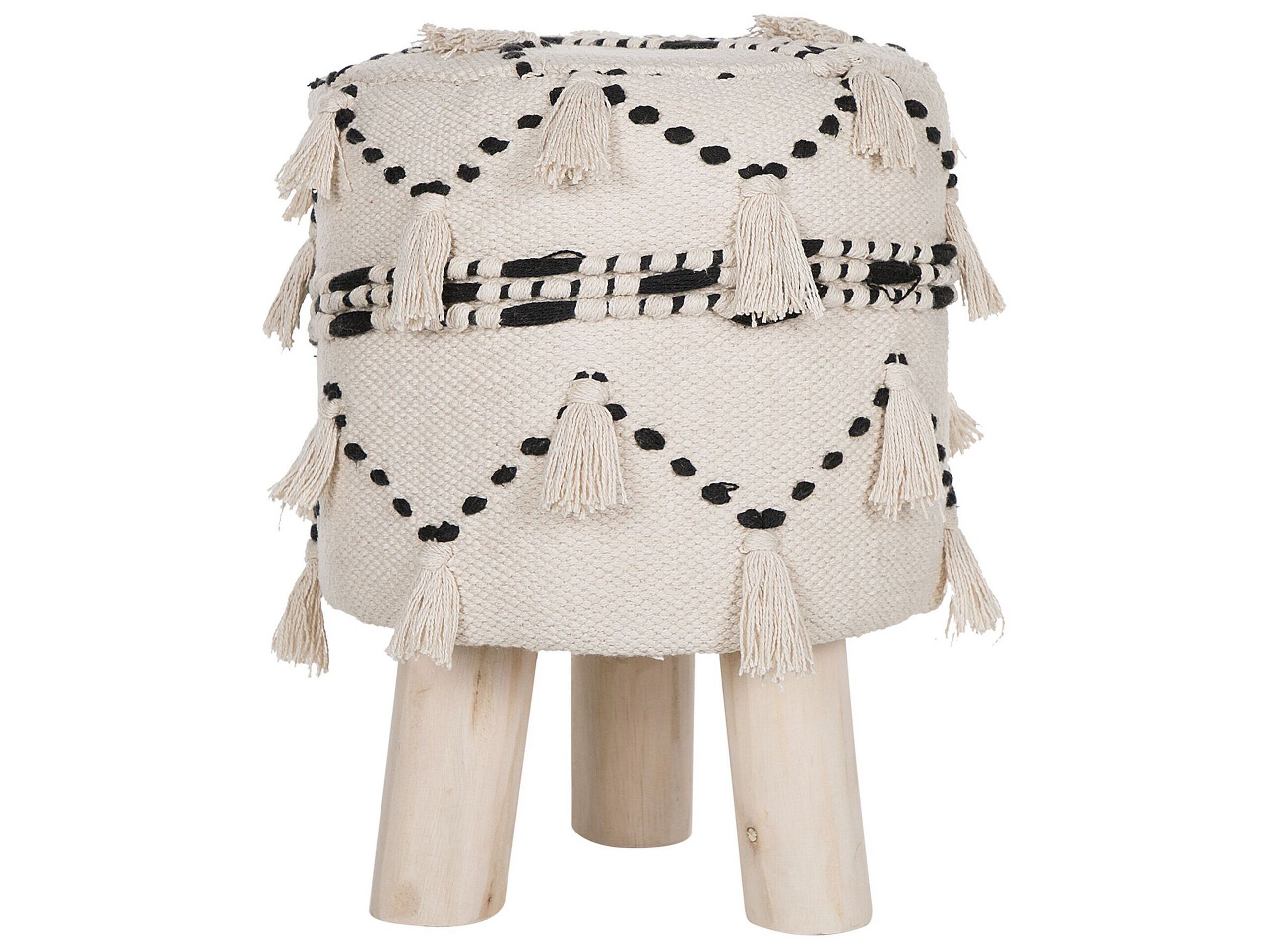 Repose-pied Beige Coton