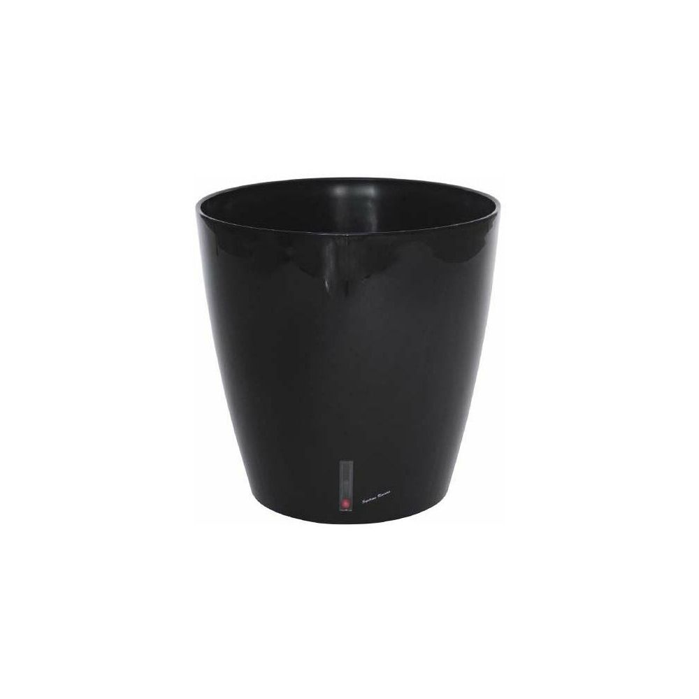 Pot en plastique rond avec réserve d'eau 35 cm eva noir