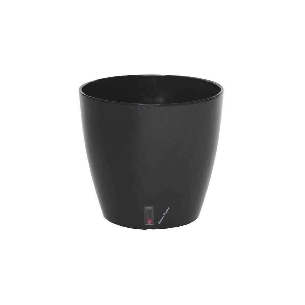 Pot en plastique rond avec réserve d'eau 25.5 cm eva noir