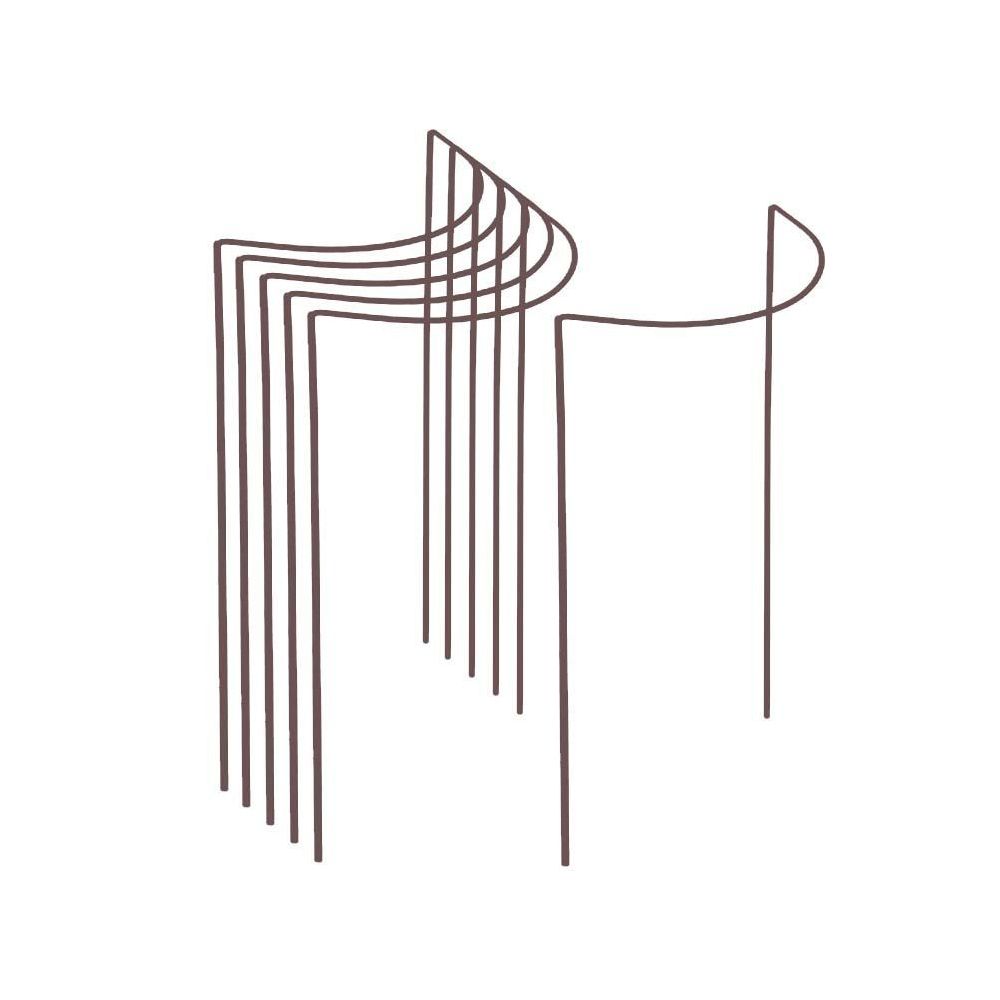 Support à plantes demi-cercle en acier (lot de 6) 51 x 51 cm