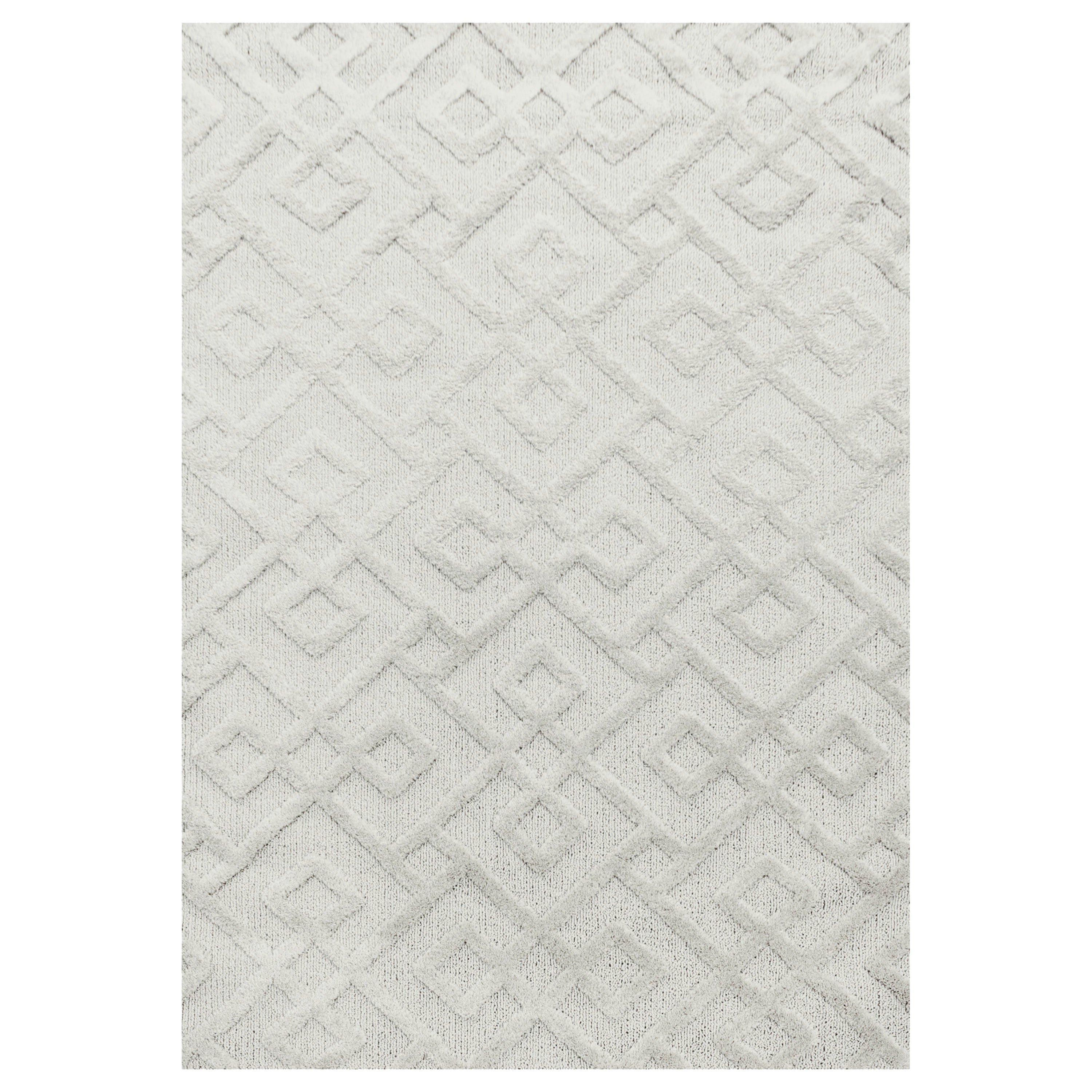 Tapis bohème à relief blanc ivoire 160x230cm Tapis bohème à relief blanc ivoire 160x230cm