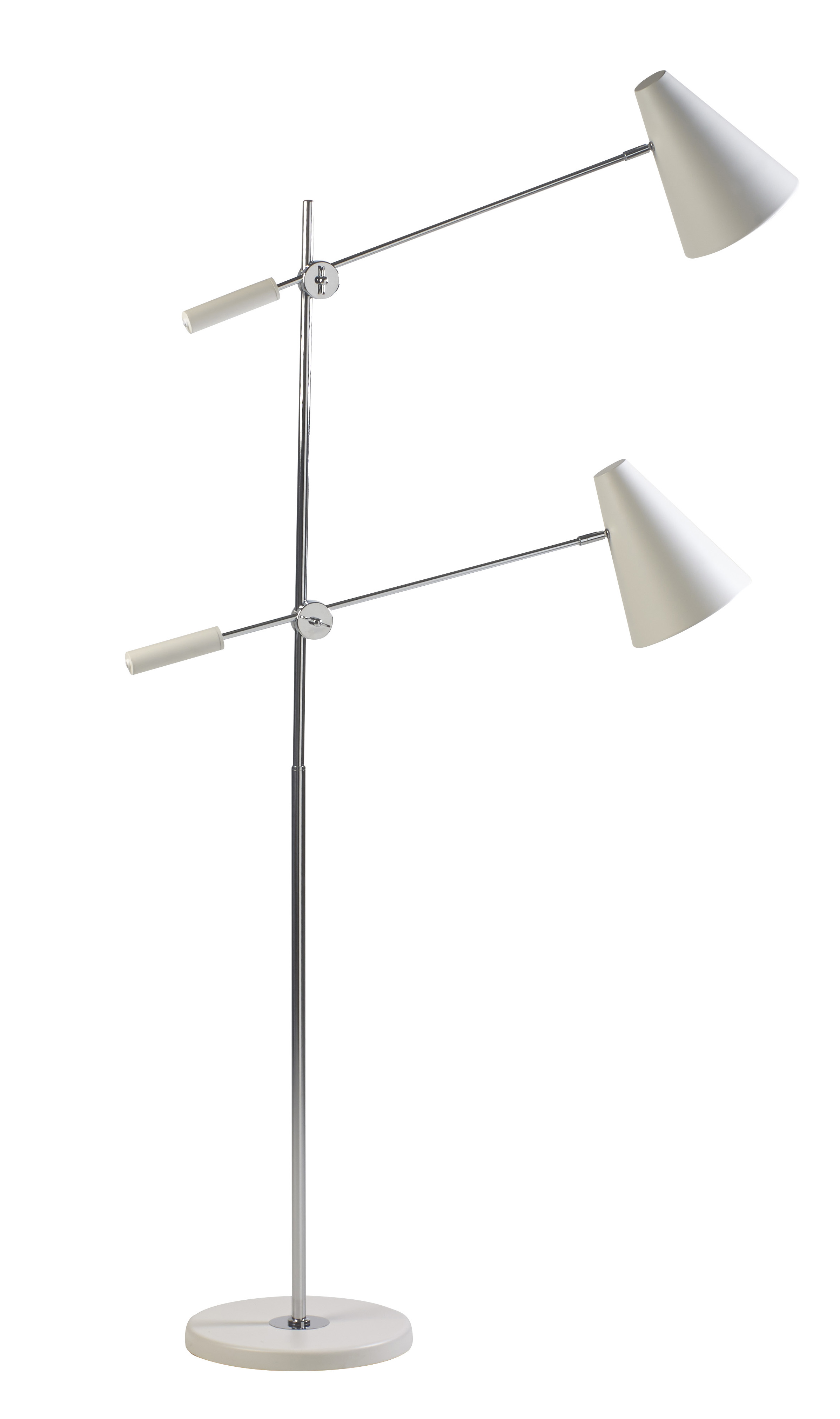 Lámpara de pie con estructura y tulipa de hierro 129x21x32cm