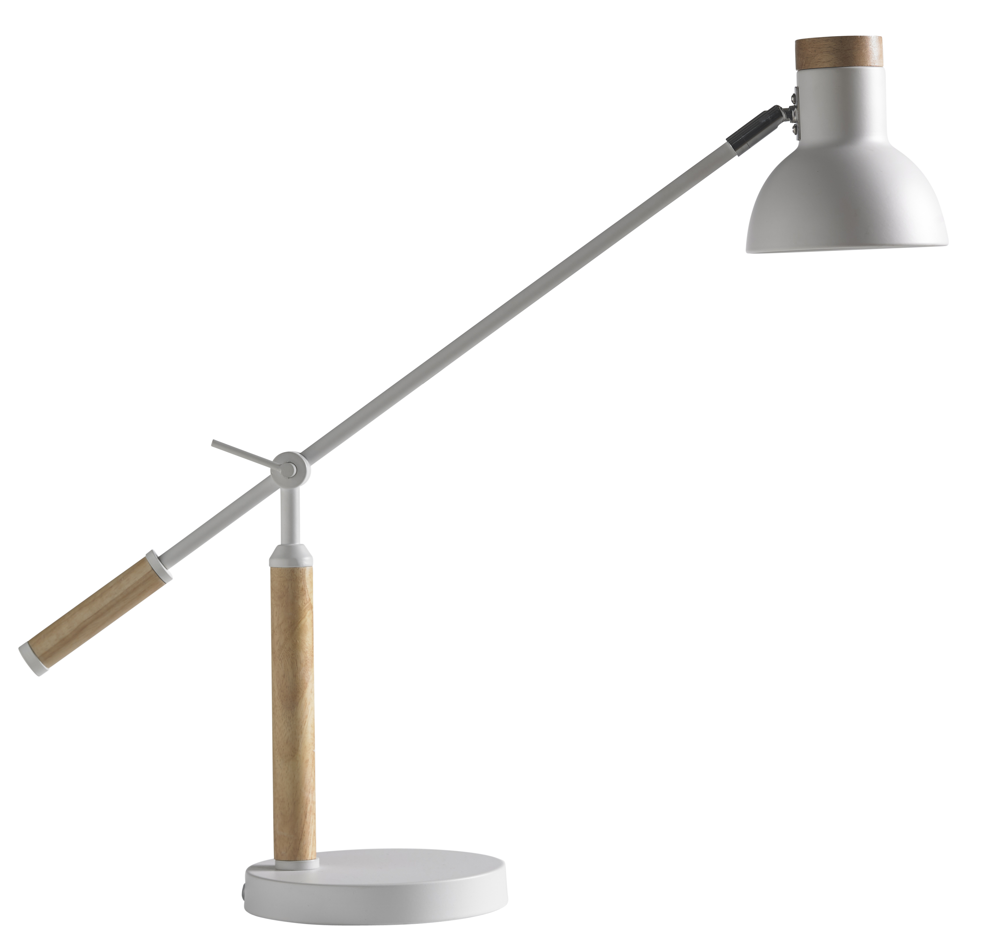 Lámpara de sobremesa de acero blanca 58x15x61cm