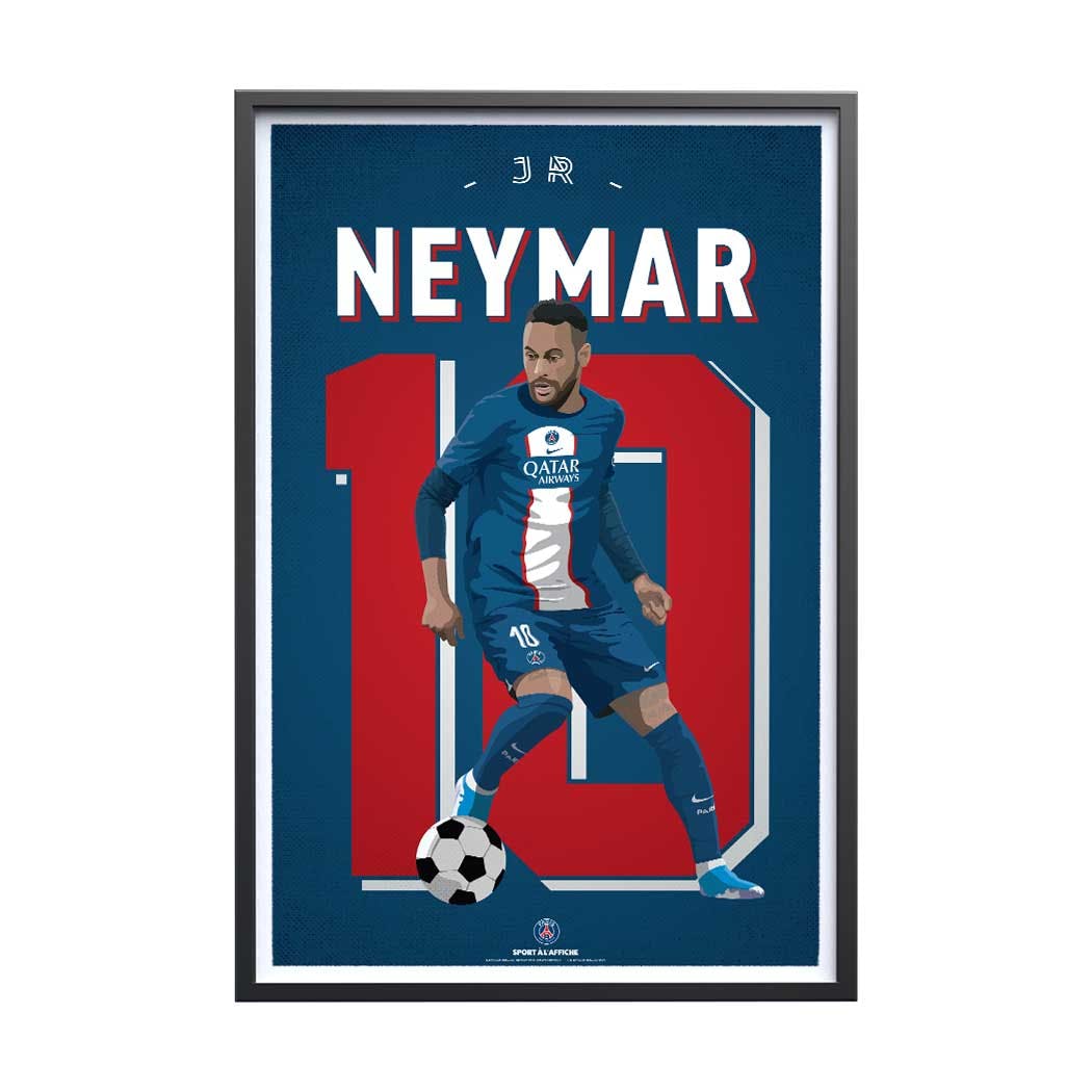 Affiche Football PSG - Illustration Neymar Jr 40 x 60 cm