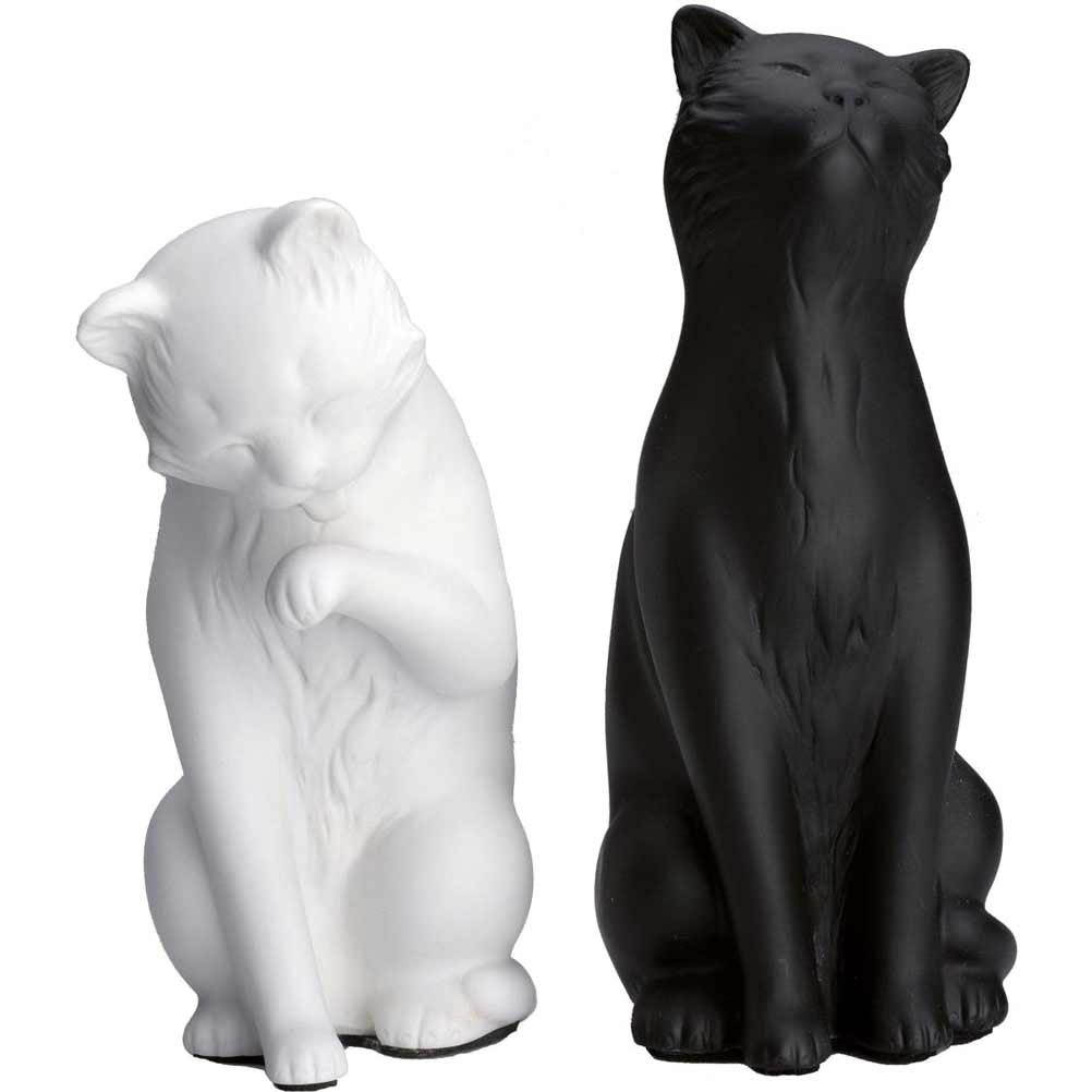 Stop livres noir et blanc en forme de chat Stop livres noir et blanc en forme de chat