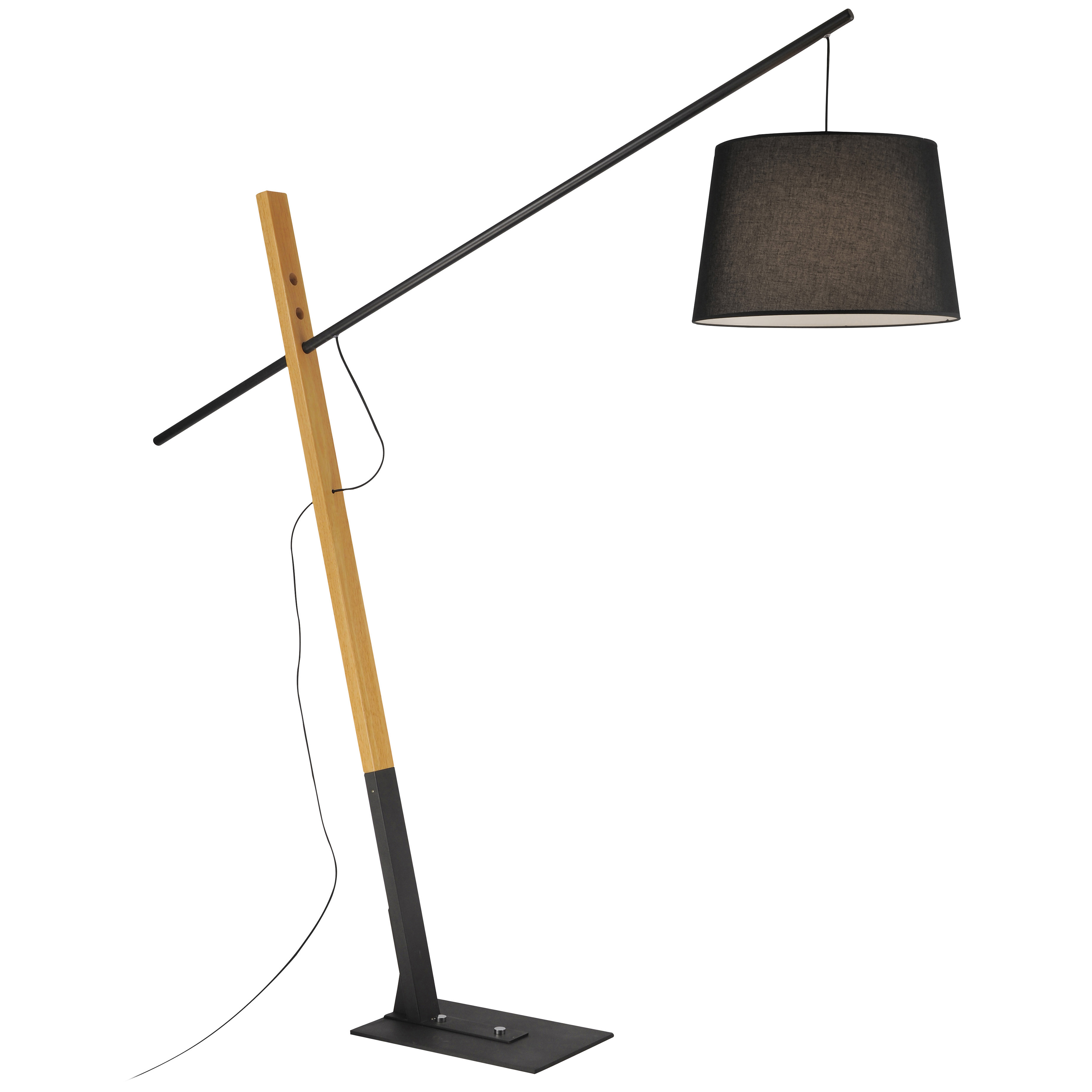 Lampadaire en metal noir Lampadaire en metal noir