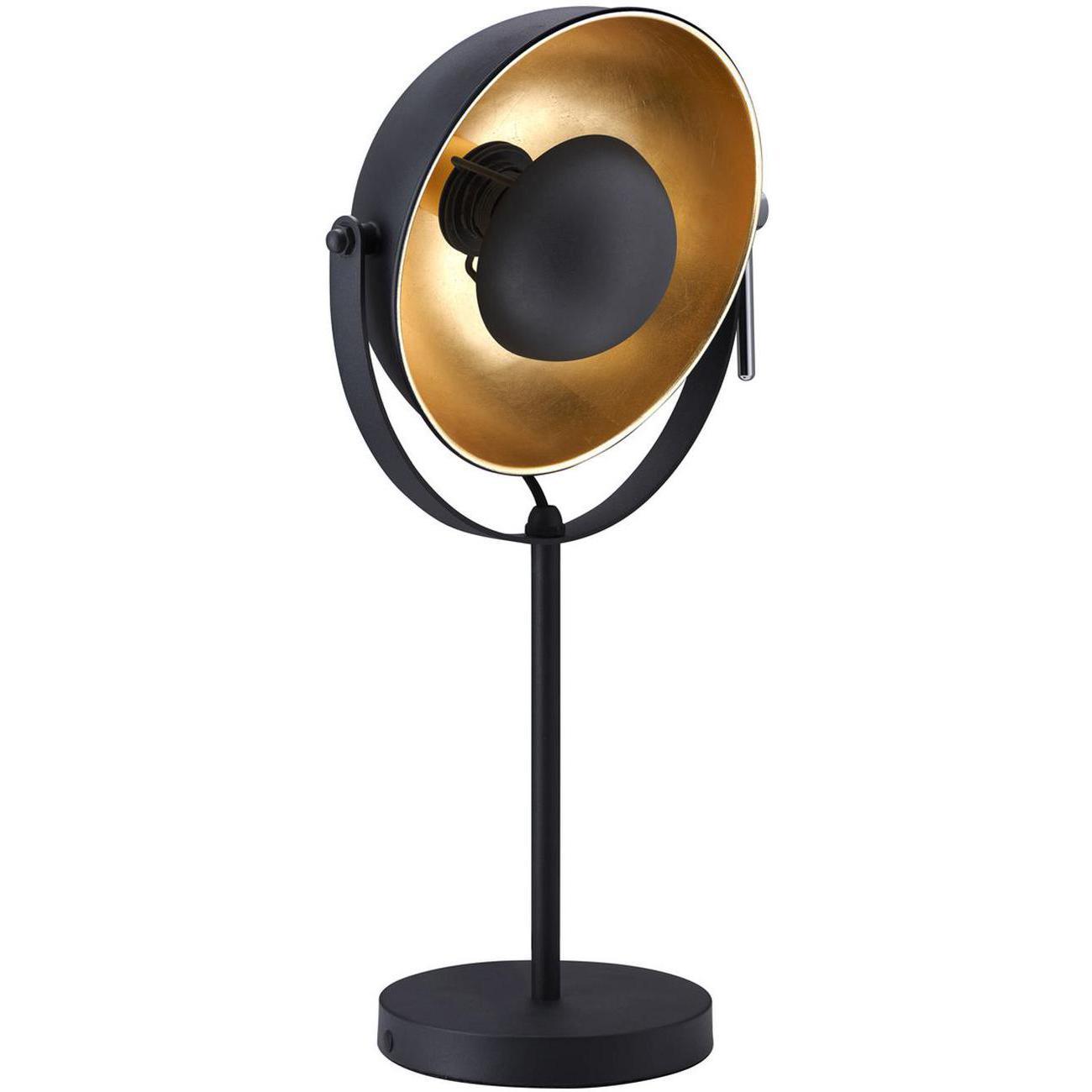 Lampe abat jour métal noir pied métal Lampe abat jour métal noir pied métal