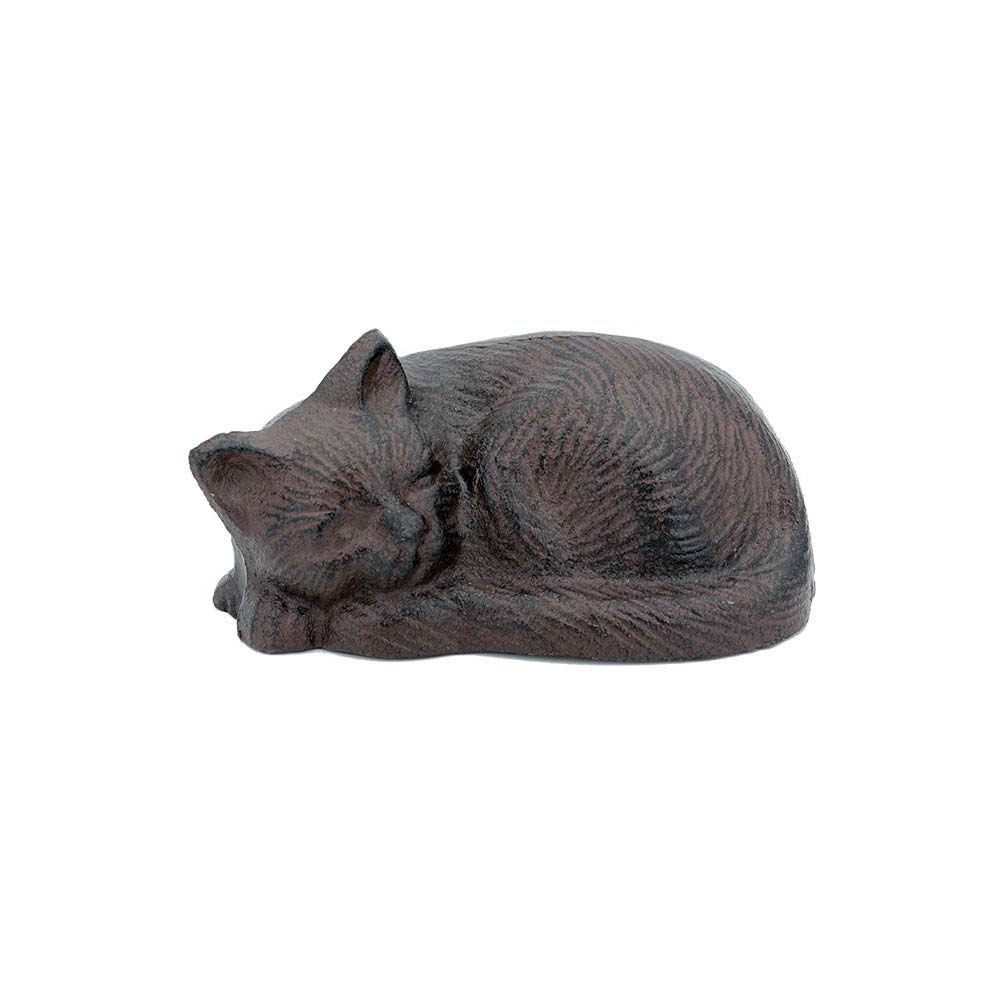 Chat dormeur en fonte 12x8x7 cm