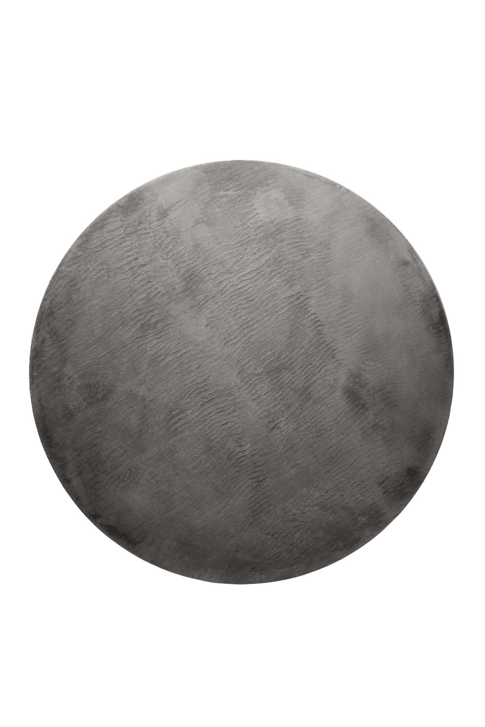 Tapis rond tufté mèches rases (15 mm)  gris anthracite 120 D