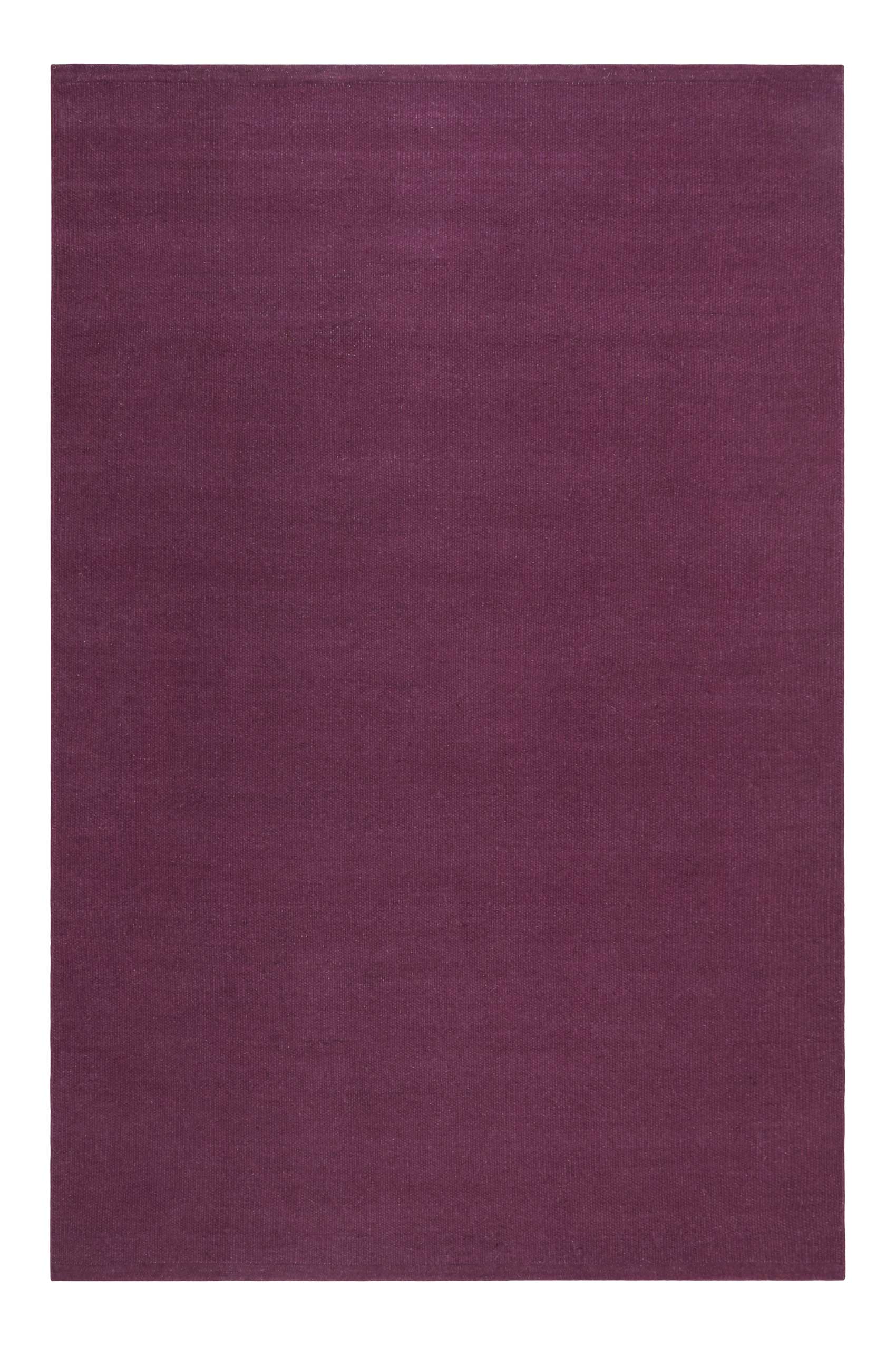 Tapis tissé main pure laine vierge violet lilas 160x230