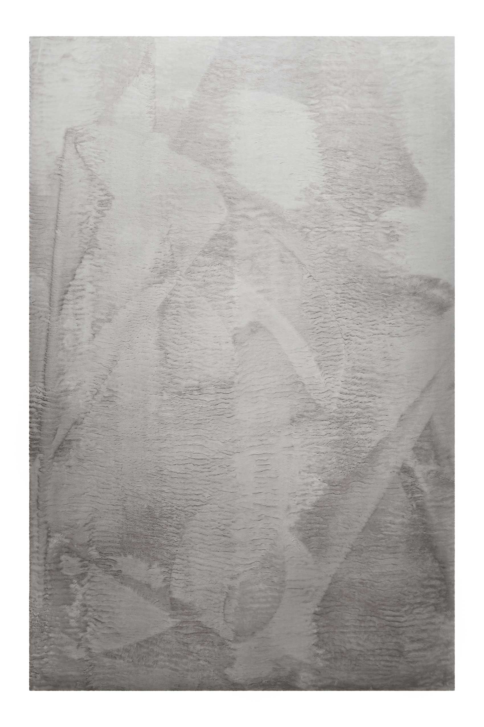 Tapis tufté mèches rases (15mm) gris clair 133x200
