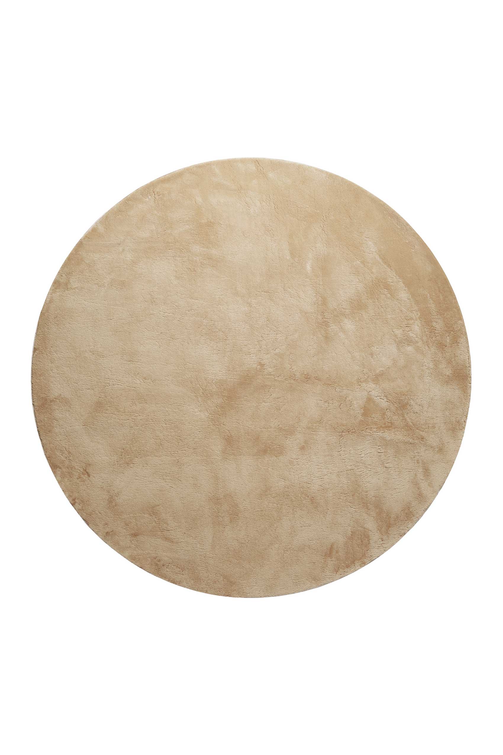 Tapis rond tufté mèches rases beige sable 200 D Tapis rond tufté mèches rases beige sable 200 D