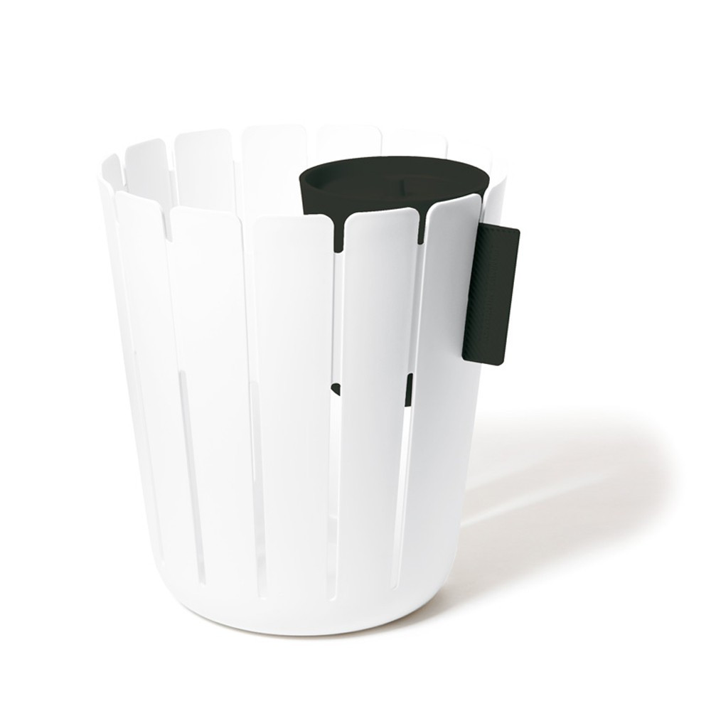 Corbeille de bureau recyclage plastique blanc noir Corbeille de bureau recyclage plastique blanc noir