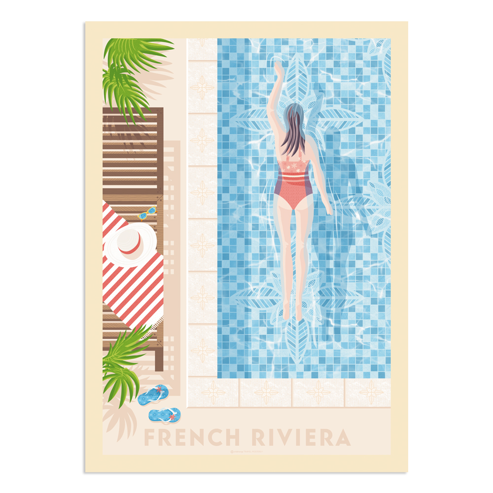 Affiche French Riviera  21x29,7 cm