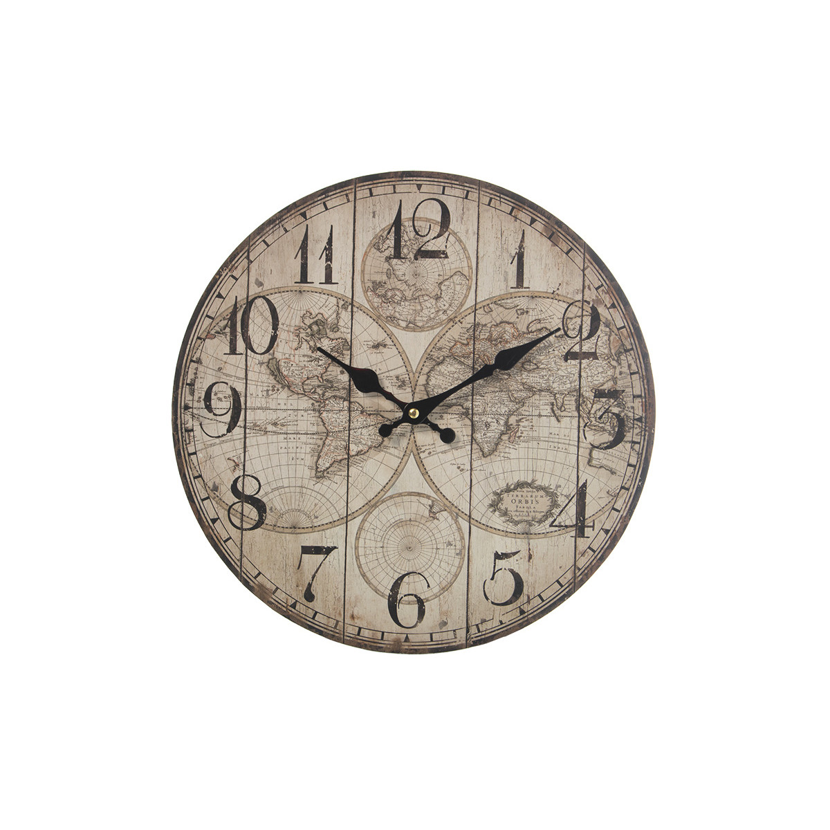 Horloge murale ronde en bois D34cm