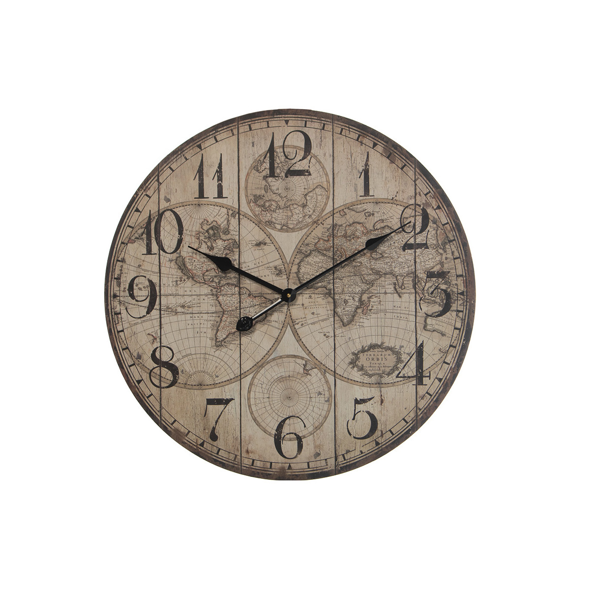 Horloge murale ronde en bois D60cm