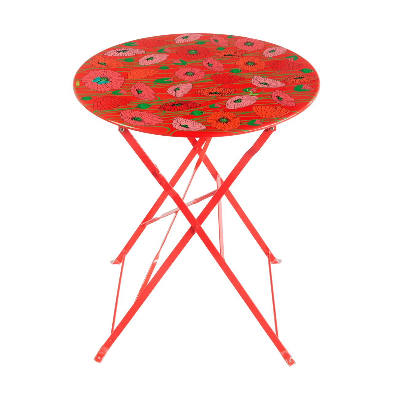 Table pliante rouge acier 0 x 0 x 71 cm
