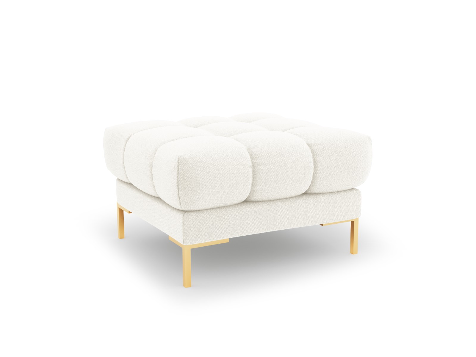 Pouf tissu structuré beige clair Pouf tissu structuré beige clair