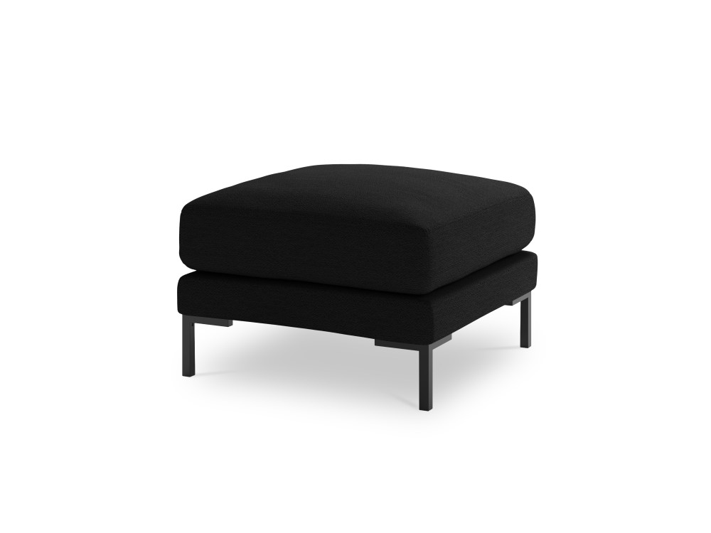 Pouf tissu structuré noir Pouf tissu structuré noir