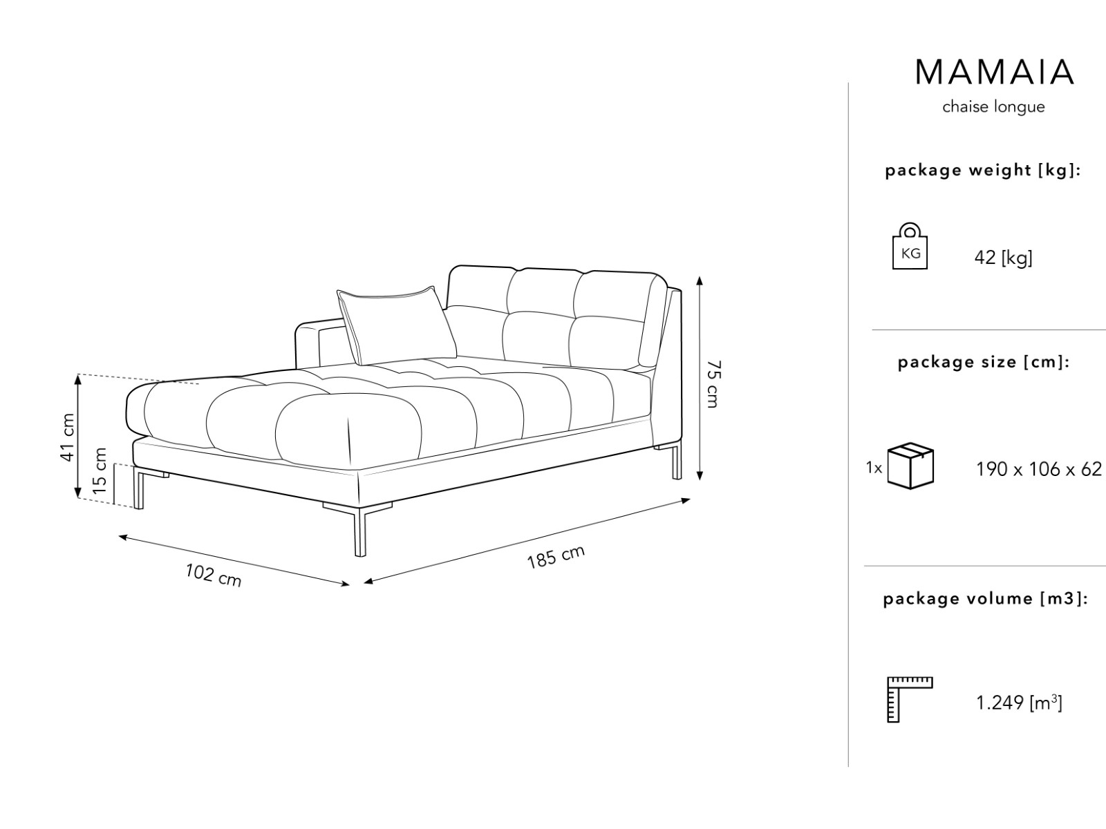 Méridienne en velours bleu roi - Vue supplémentaire 2