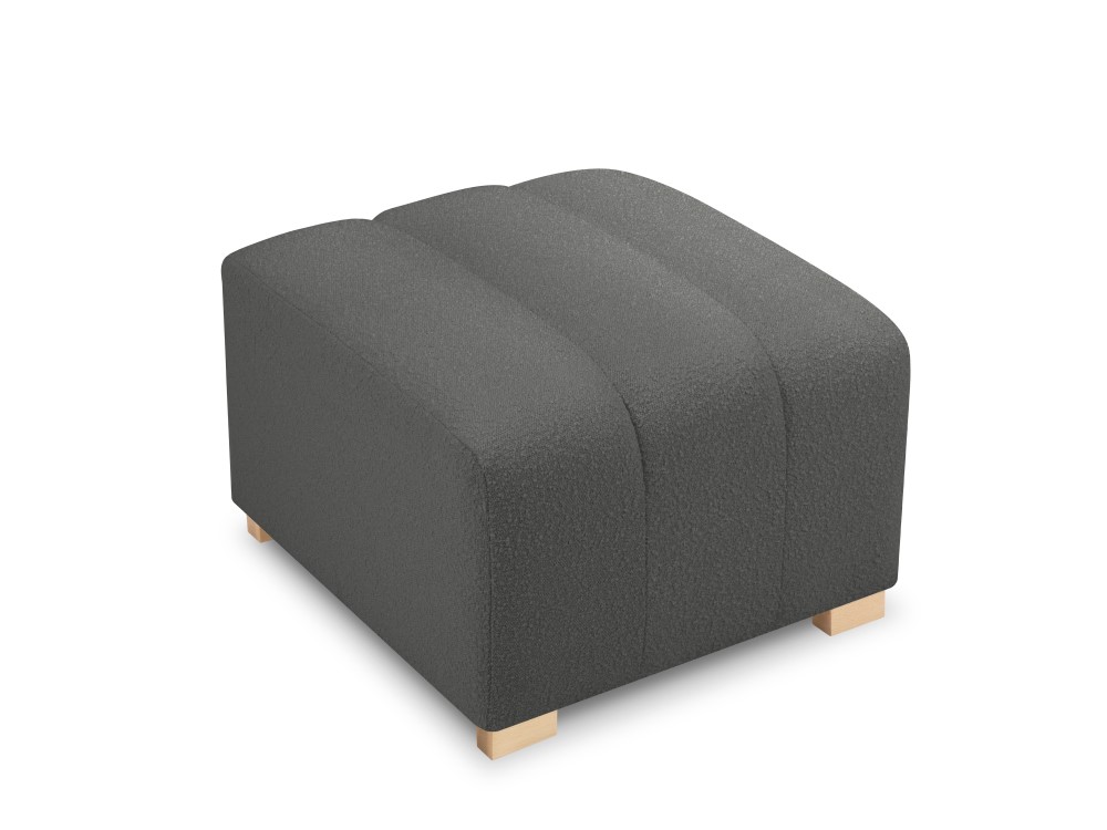 Pouf tissu structuré gris foncé Pouf tissu structuré gris foncé