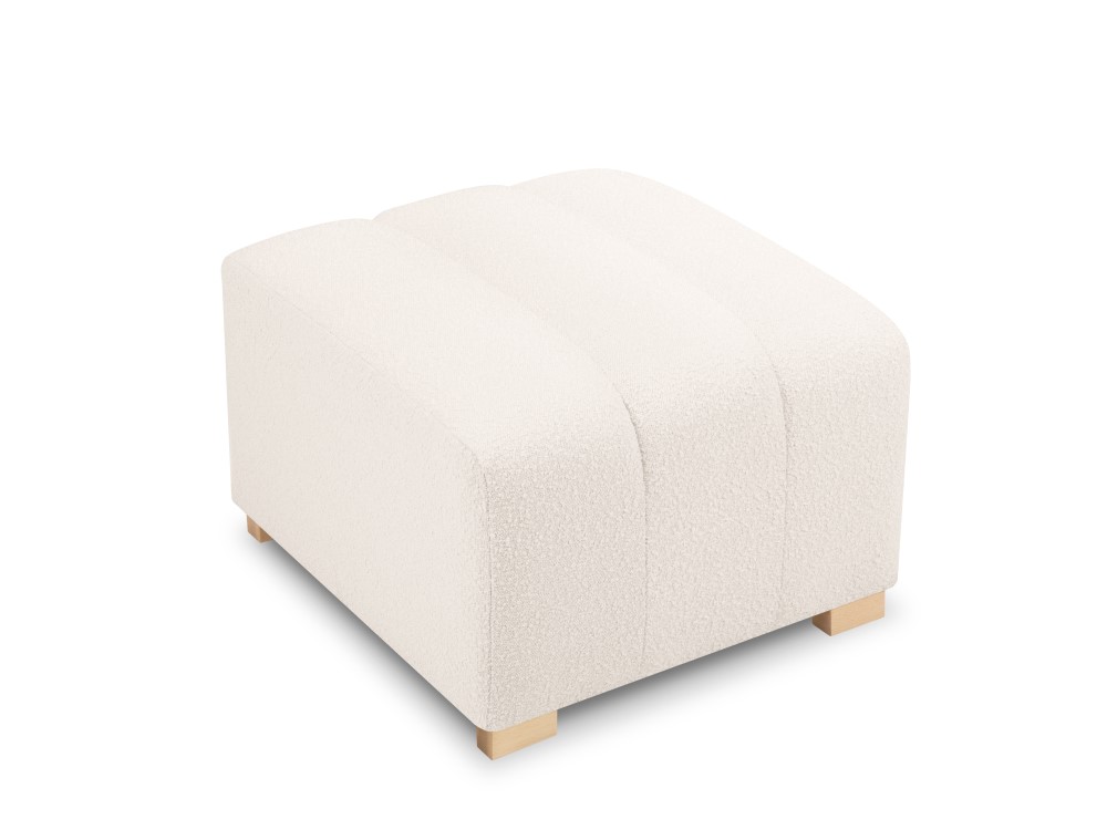 Pouf tissu structuré beige Pouf tissu structuré beige