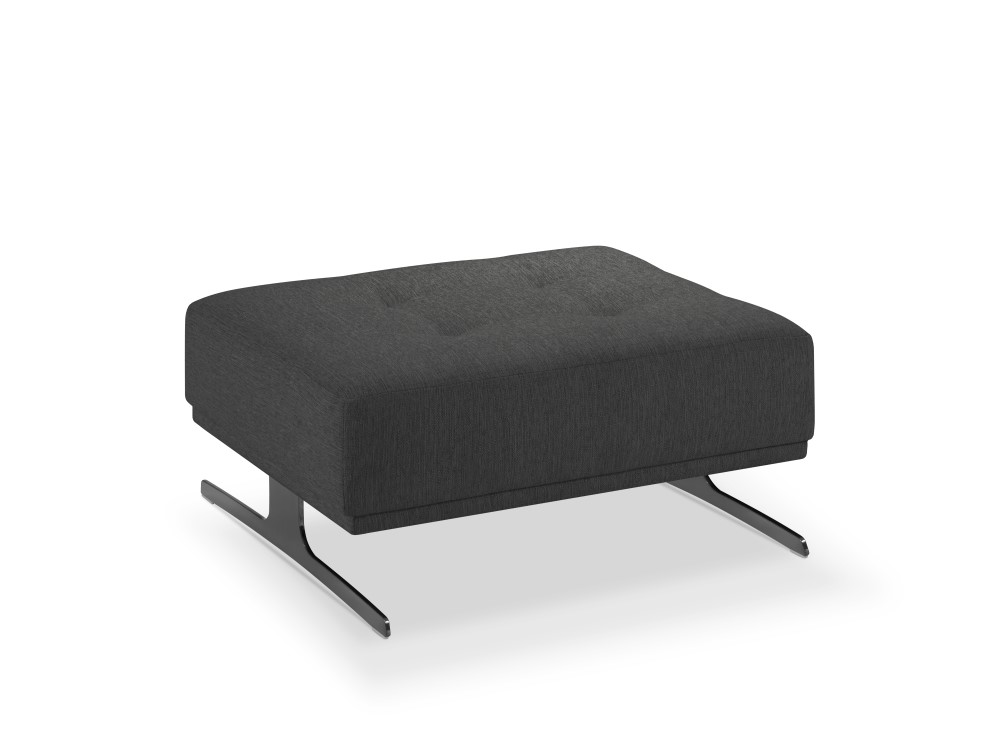 Pouf tissu structuré gris foncé Pouf tissu structuré gris foncé