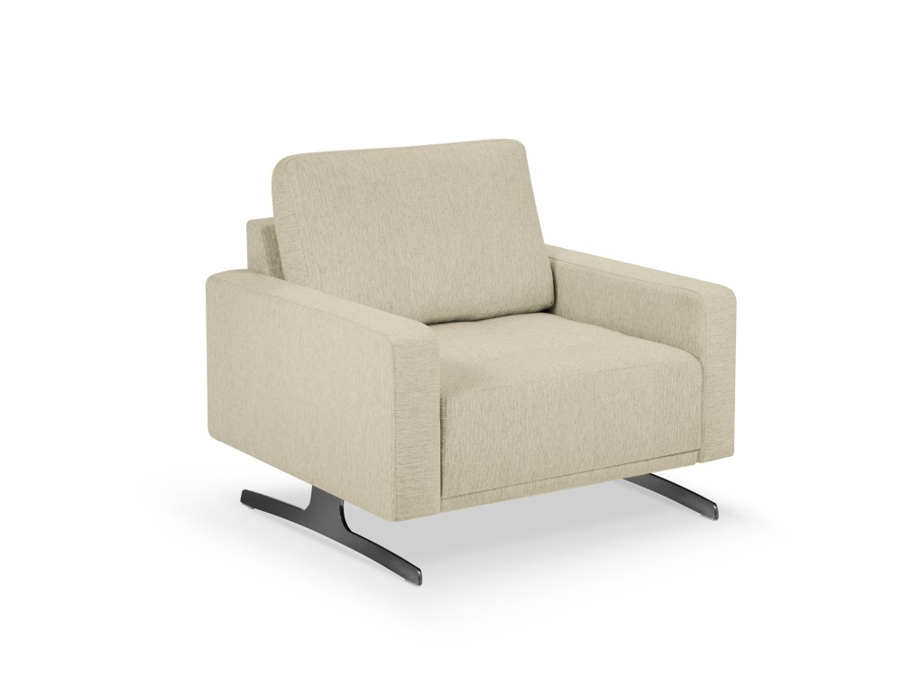 Fauteuil tissu structuré beige 1 place Fauteuil tissu structuré beige 1 place