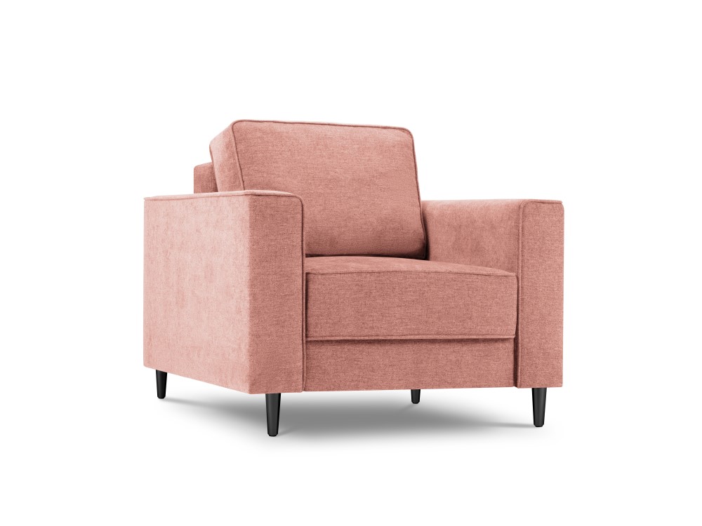 Fauteuil tissu structuré rose 1 place Fauteuil tissu structuré rose 1 place