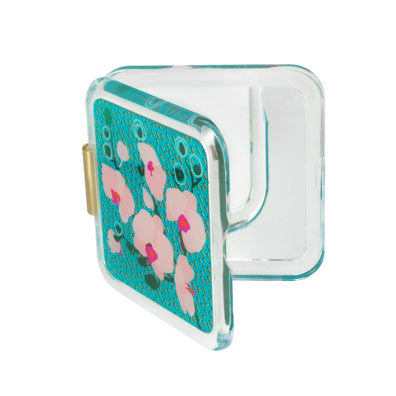 Miroir de poche carré 10x10cm Miroir de poche carré 10x10cm