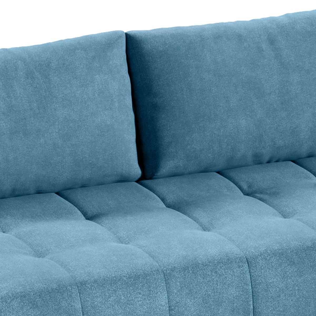 Jonas - Canapé angle convertible droit 4 places bleu - Vue supplémentaire 2
