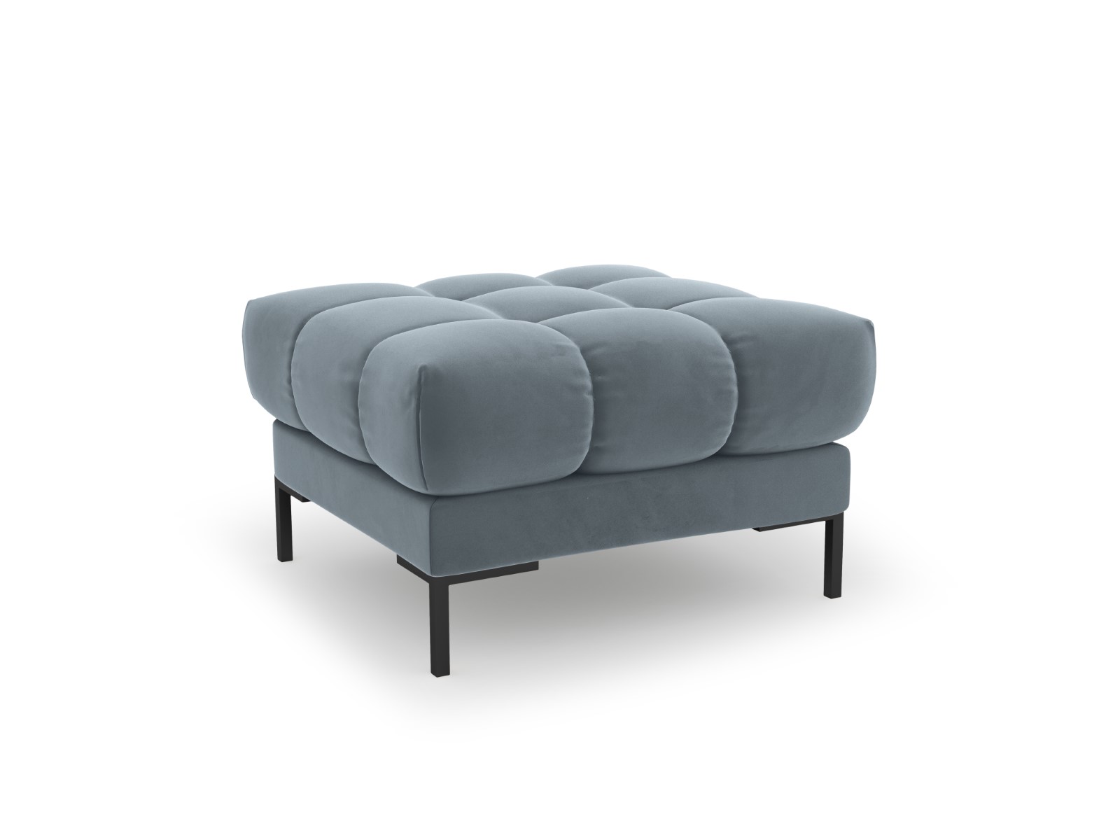 Pouf velours bleu clair Pouf velours bleu clair