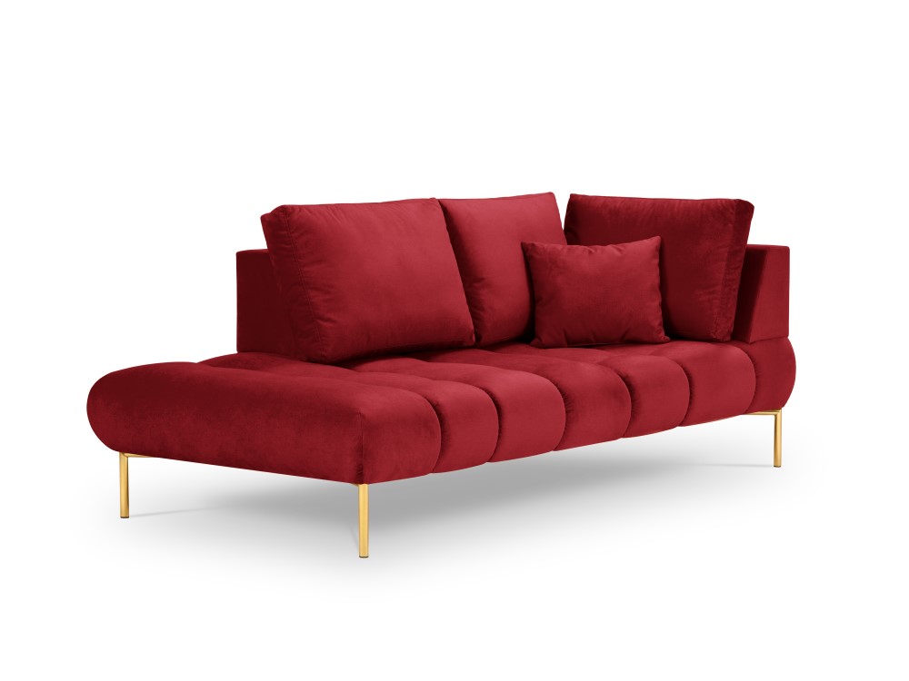 Méridienne Rouge Velours Confort Promotion