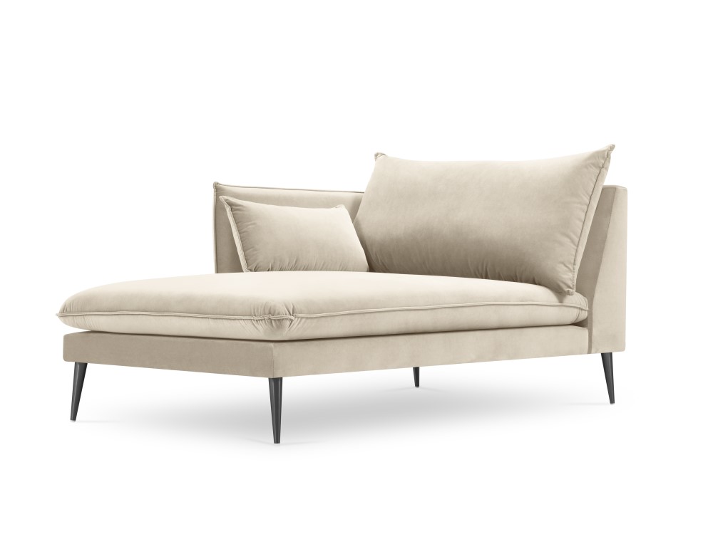 Méridienne en velours beige