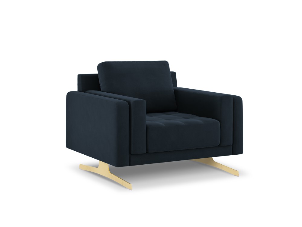Fauteuil velours bleu foncé 1 place Fauteuil velours bleu foncé 1 place