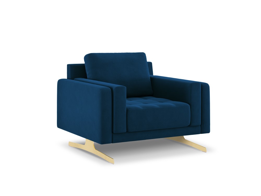 Fauteuil velours bleu roi 1 place Fauteuil velours bleu roi 1 place