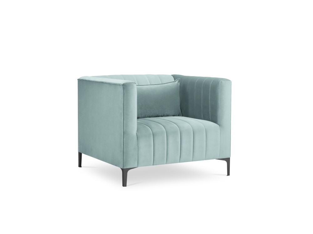 Fauteuil velours menthe 1 place Fauteuil velours menthe 1 place
