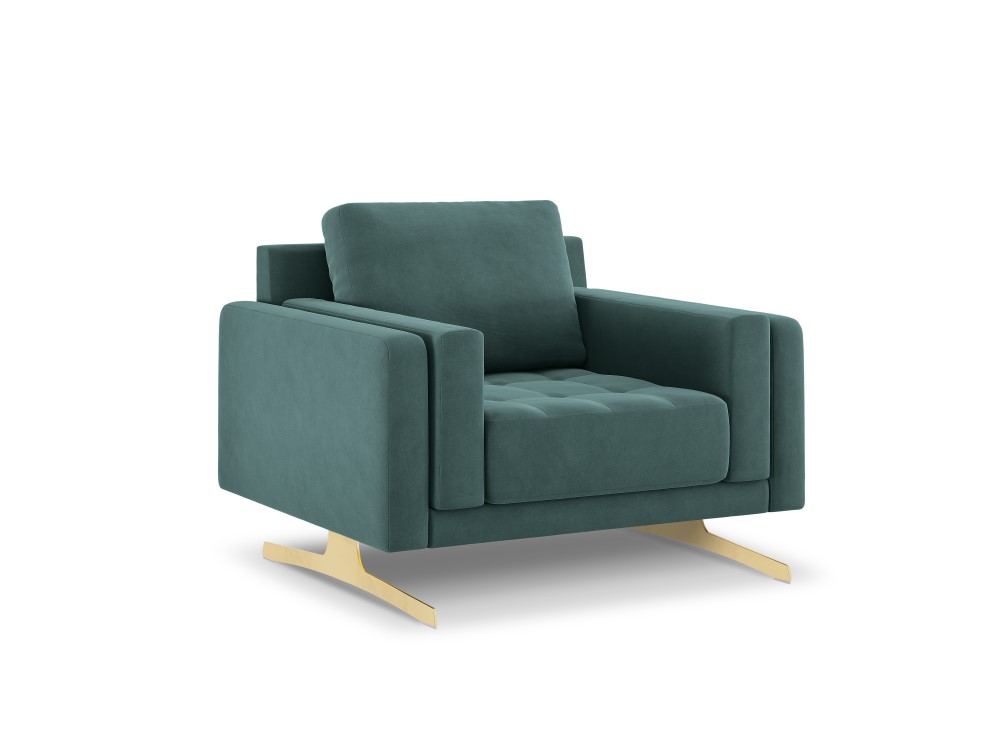 Fauteuil velours pétrole 1 place Fauteuil velours pétrole 1 place