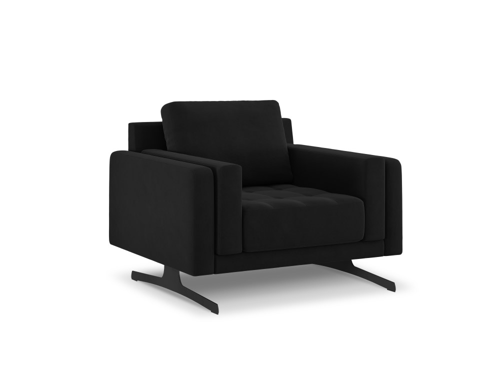 Fauteuil velours noir 1 place Fauteuil velours noir 1 place
