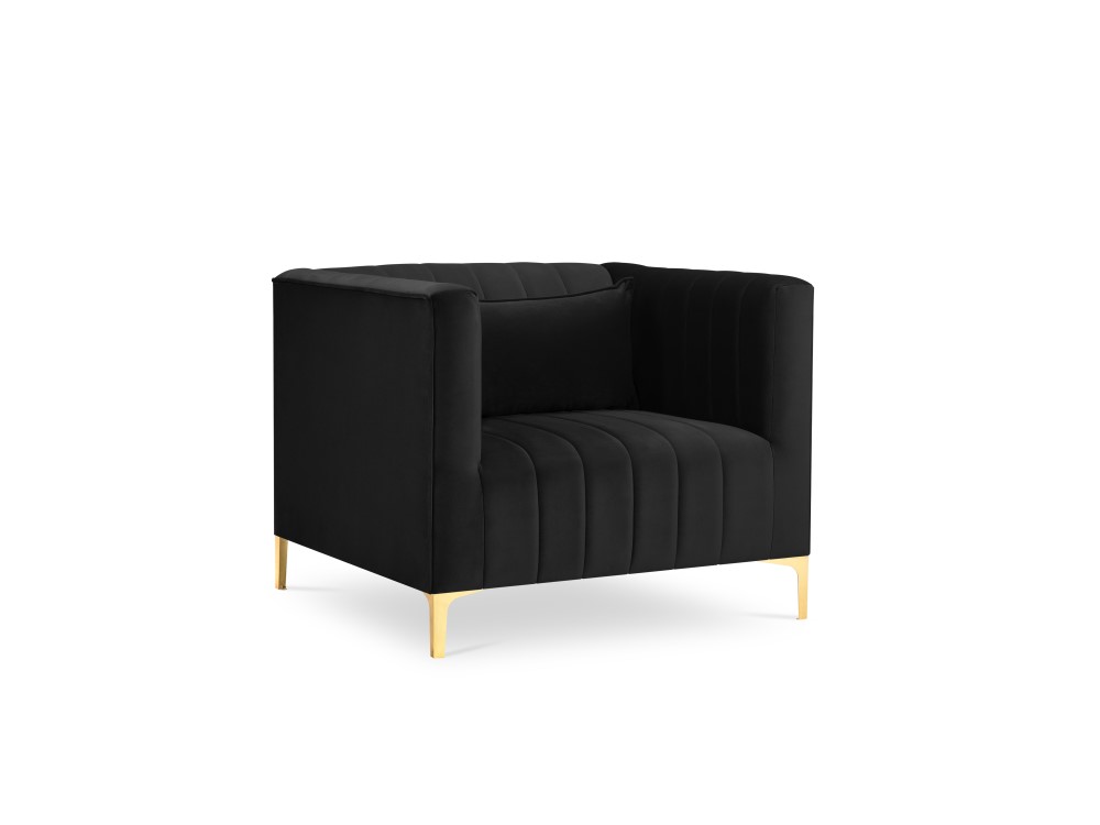 Fauteuil velours noir 1 place Fauteuil velours noir 1 place