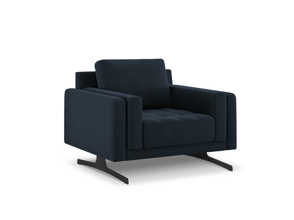 Fauteuil velours bleu foncé 1 place Fauteuil velours bleu foncé 1 place