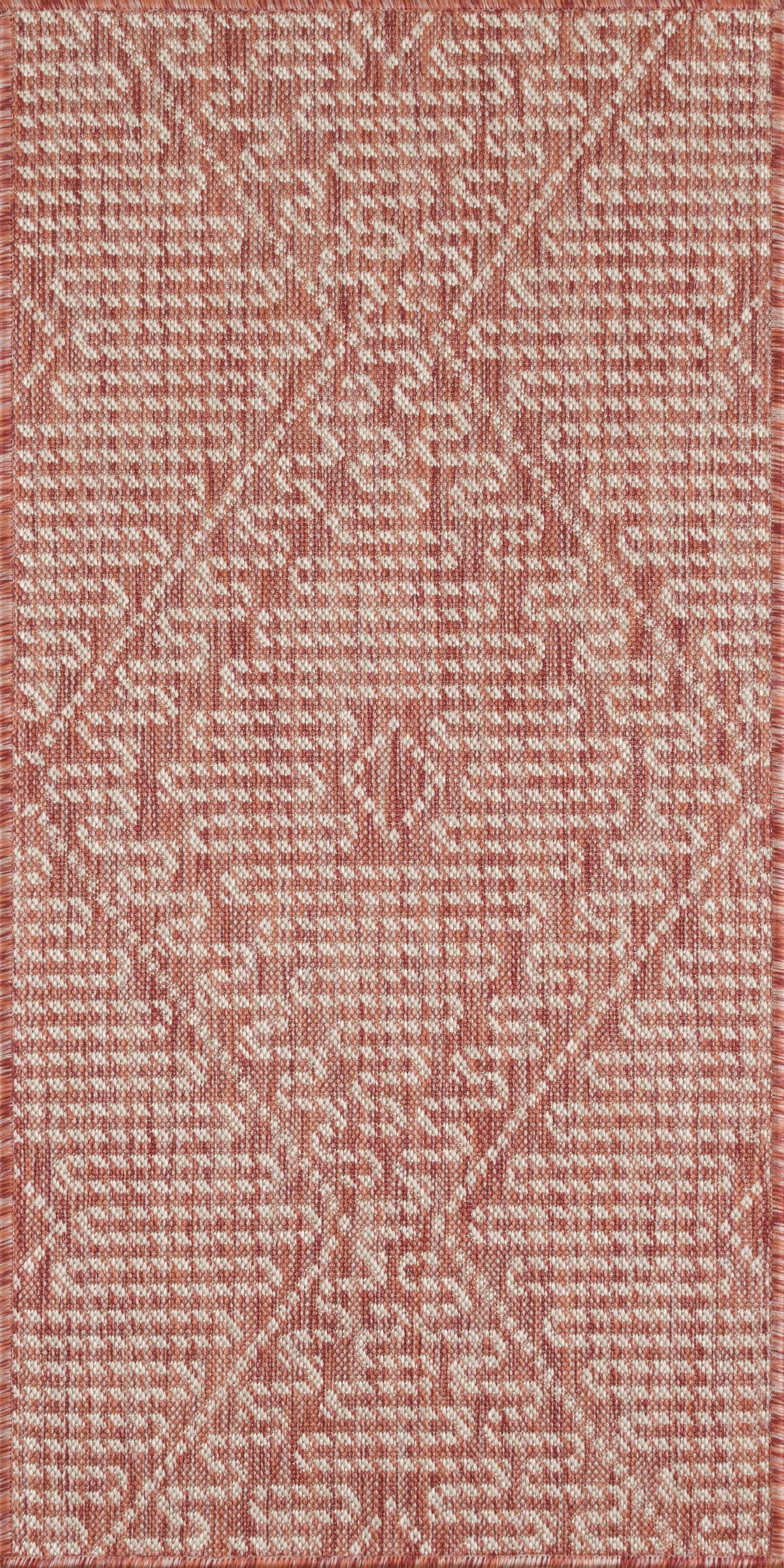 Tapis motifs géométriques rose - 70x140