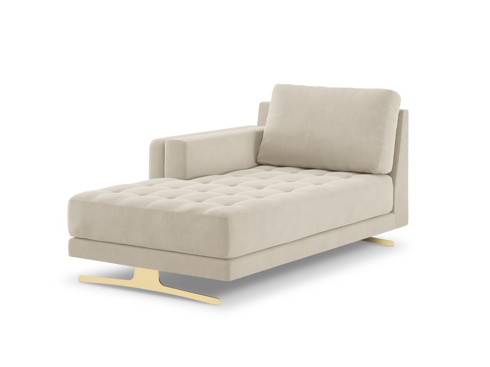 Méridienne gauche velours beige Méridienne gauche velours beige