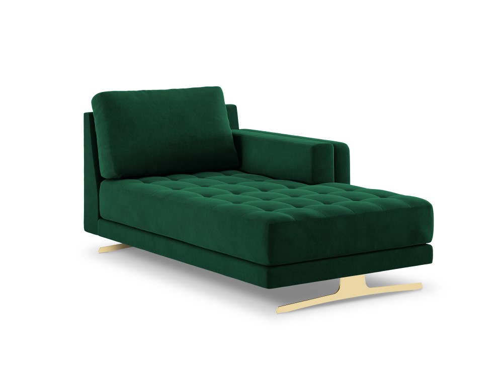 Méridienne droite velours vert bouteille Méridienne droite velours vert bouteille