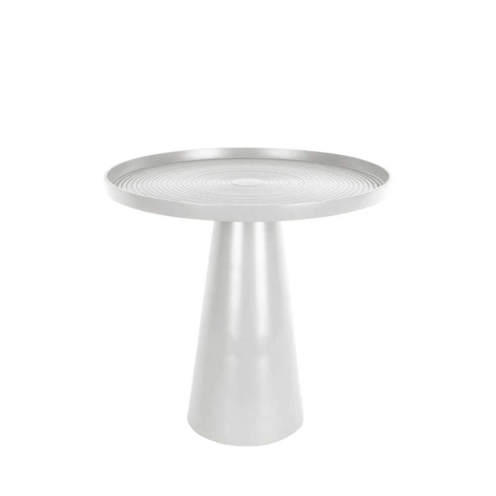 Table d'appoint en aluminium D40x37,5cm ivoire Table d'appoint en aluminium D40x37,5cm ivoire