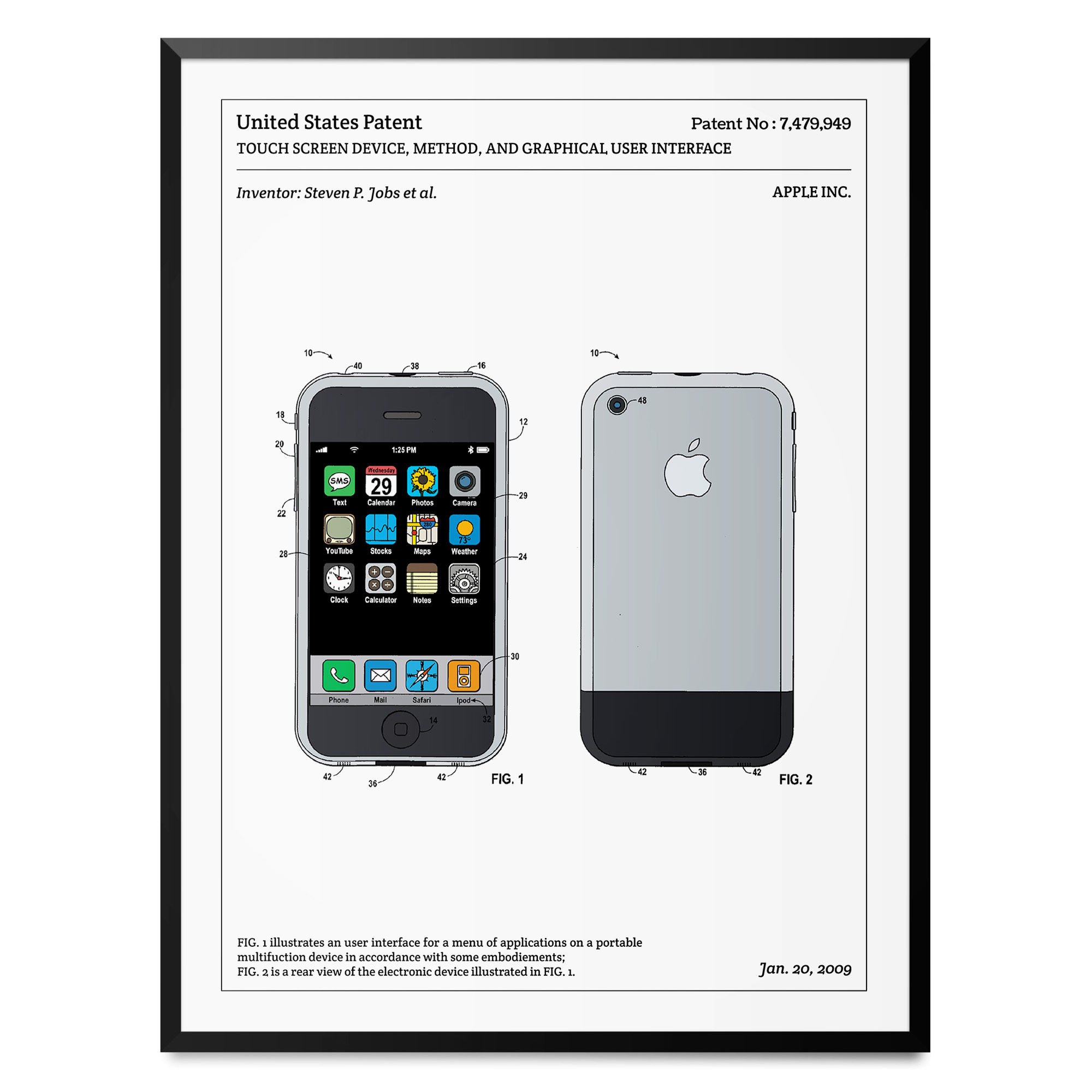 Affiche de brevet - iPhone 40x30cm